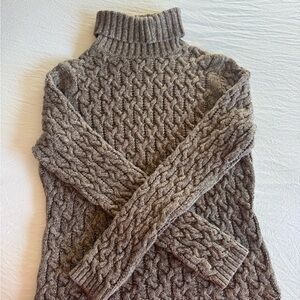 Vintage 90s Cable Knit Sweater - 100% Cotton - Made in Australia - Brown